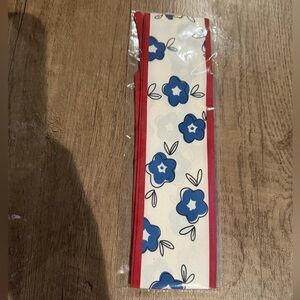 Floral Blue and Red Women's Scarf